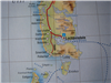  Mapa cesty - šel jsem z Lochboisdale na ostrov Eriskay (vlevo je pláž, na které jsem se procházel včera). 
